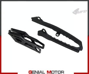 `F[KCh+XCOA[Ch.XC_[Lbg Ufo Plast XYL Rmz 450 2018 - 2021 49461 Chain Guide + Swingarm Ch. Slider Kit Ufo Plast Suzuki Rmz 450 2018 - 2021 49461
