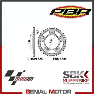 4684 41 C45 AXvPbg PBR TCY 525 - 41  }n YZF-R1 2015 - 2019 4684 41 C45 Rear Sprocket PBR Size 525 - 41 Teeth for YAMAHA YZF-R1 2015 - 2019
