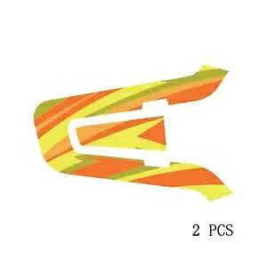 Cardo Packtalk GbWfoCXXLJo[یXebJ[ x2 IWXgCv For Cardo Packtalk Edge Device Skin Cover Protection Sticker x2 Orange Stripe