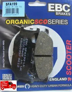 }n YP250 }WFXeB 1996 ` 2003 EBC AfBXNu[Lpbh SFA199 ɓKB Fits Yamaha YP250 Majesty 1996 to 2003 EBC REAR Disc Brake Pads SFA199