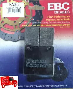 �X�Y�L RF 600 1993 �` 1997 EBC �I�[�K�j�b�N���A�f�B�X�N�u���[�L�p�b�h FA63 X1 �Z�b�g�ɓK�� Fits Suzuki RF 600 1993 to 1997 EBC Organic REAR Disc Brake Pads FA63 X1 SET �y���s�A���i�z