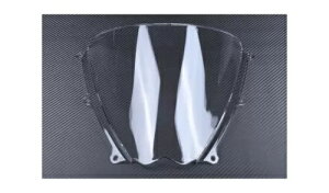 �N���A�t�����g�K���X + �I�����W�J�[�{�� SUZUKI GSXR GSX-R 1000 WVCL 2007-2008 Clear Windscreen + Orange Carbon SUZUKI GSXR GSX-R 1000 WVCL 2007-2008