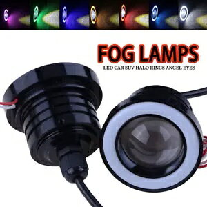 2.5C` 64MM p[v COB tHOCg vWFN^[ ԃv n[ GWFAC uPbgt 2.5" 64MM Purple COB Fog Light Projector Car Lamp Halo Angel Eyes With Bracket