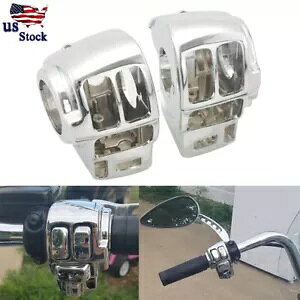 nho[nhRg[XCb`nEWOJo[Lbgn[[c[O 96-13 N[ Handlebar Hand Control Switch Housing Cover kit For Harley Touring 96-13 Chrome