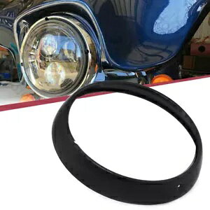 ubN 7 C` wbhCgv g O n[[ c[O Xg[g OCh FLHT FLHR ɓK Black 7" Headlight Lamp Trim Ring Fits For Harley Touring Street Glide FLHT FLHR