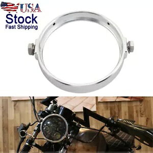 n[[JtF[T[`bp[pjo[T5.75C`ی^wbhCgtuPbg Universal 5.75'' Round Headlight Mounting Bracket for Harley Cafe Racer Chopper