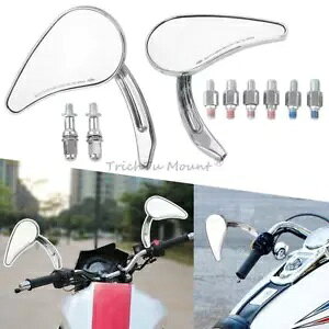 jo[TN[obN~[̓n[[{o[XN[^[`bp[N[U[ɓK܂B Universal Chrome Rear View Mirrors fit for Harley Bobber Scooter Chopper Cruiser