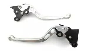 Vo[ O u[L Nb` o[ yA KAWASAKI KLV 1000 KLV1000 WVBS 2004-2006 Silver Long Brake Clutch levers Pair KAWASAKI KLV 1000 KLV1000 WVBS 2004-2006