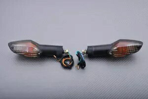 �t�����g �E�C���J�[ �u���b�N���F �E���t�����g �z���_ CBF 125 JC40 2009-2014- Front turn signals black tinted right left front Honda CBF 125 JC40 2009-2014- �y���s�A���i�z