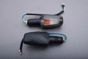 �u���b�N�X���[�N �t�����g �E�C���J�[ �C���W�P�[�^�[ �y�A �z���_ CB1300 X4 1997-2002 Pair of Black Smoke Front Turn Signals indicators Pair HONDA CB1300 X4 1997-2002 �y���s�A���i�z