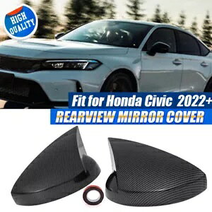 z_ 11th VrbN 2022-23 z[TCh~[Jo[VFLbvgJ[{ubN For Honda 11th Civic 2022-23 Horn Side Mirror Cover Shell Cap Trim Carbon Black