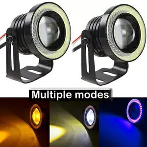 3.5 C` u[ }`[h LED tHO Cg vWFN^[ hCrO v COB GWF AC n[ Lbg/ 3.5" Blue Multimode LED Fog Light Projector Driving Lamp COB Angel Eye Halo Kit/