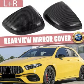 カーボンファイバードアミラーフレームカバートリム A クラス W177 CLA C118 2019-2022 Carbon Fiber Door Mirror Frame Cover Trim For A Class W177 CLA C118 2019-2022