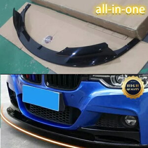 �t�����g�o���p�[�X�v���b�^�[���b�v�O���X�u���b�N BMW 3�V���[�Y 2012~2018 F30 F31 M-Sport�p Front Bumper Splitter Lip Gloss Black for BMW 3 Series 2012~2018 F30 F31 M-Sport