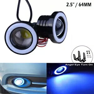 2.5 "64 ~[gjo[T COB ACXu[tHOCgvWFN^[J[vn[GWFAC LED/ 2.5"64MM Universal COB Ice Blue Fog Light Projector Car Lamp Halo Angel Eye LED/