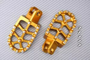 S[h A~ Gf[/It[h tbgXg XYL DRZ400SM DR-Z400SM 2005-2024 ̃yA Pair Of Gold Alu Enduro / Off-Road Footrests SUZUKI DRZ400SM DR-Z400SM 2005-2024