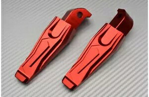 リアフットレストとペグのレッドペア ヤマハ XMAX 125 X-MAX 2011-2017 Red Pair of Rear Foot Rests & Pegs YAMAHA XMAX 125 X-MAX 2011-2017