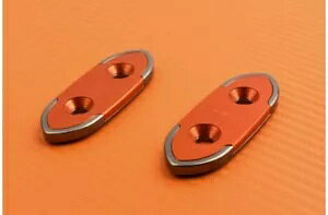 �I�����W�`�^���~���[�u���b�N�I�t�v���[�g 28mm ���}�n FZR 1000 FZR1000 1994-1995 Orange-Titanium Mirrors Block Off Plates 28mm YAMAHA FZR 1000 FZR1000 1994-1995 �y���s�A���i�z