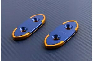 u[S[h 28mm KAWASAKI ZXR 400 ZX400 1991-1999 f 2 ~[x[- Blue-Gold 28mm KAWASAKI ZXR 400 ZX400 1991-1999 Model 2 Mirror Bezels-