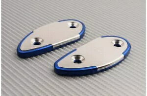 Alu-Bleu ~[ ubNIt v[g 45 mm z_ VFR 800 F RC79 2014-2019 Alu-Bleu Mirrors Block Off Plates 45 mm HONDA VFR 800 F RC79 2014-2019