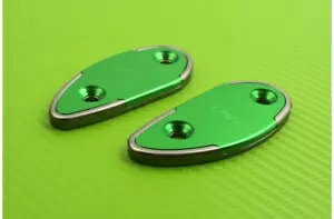 O[`^~[ubNItv[g 45 mm z_ VFR 1200 F SC63 2011-2017 Green-Titane Mirrors Block Off Plates 45 mm HONDA VFR 1200 F SC63 2011-2017