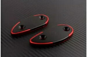 �~���[�x�[�� �u���b�N���b�h 45 mm �z���_ CBR 1100 XX 1100XX 1997-1998- Mirror bezels black-red 45 mm Honda CBR 1100 XX 1100XX 1997-1998- �y���s�A���i�z