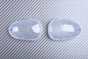 �z���C�g �N���A �t�����g �E�C���J�[ �����Y �y�A R&L APRILIA MX 50 2004 Pair of White Clear Front Turn Signals Lenses R & L APRILIA MX 50 2004 �y���s�A���i�z