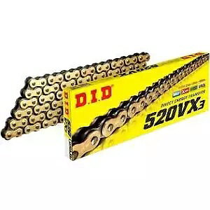 DID X-RING oCN S[h hCu `F[ 520 VX VX3 116L 116 L N DID X-RING MOTORCYCLE GOLD DRIVE CHAIN 520 VX VX3 116L 116 L LINKS