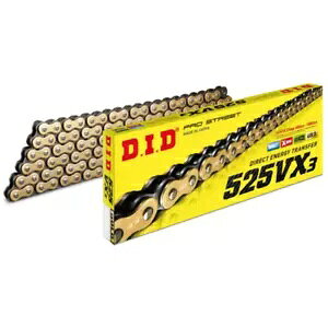 XYL DL650 V-STROM 2007-2018 DID HD X O S[h hCu `F[ 525 VX/118 L ɓKB FITS SUZUKI DL650 V-STROM 2007-2018 DID HD X-Ring Gold Drive Chain 525 VX/118 L