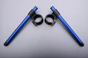 �u���b�N�u���[ �n�C���C�Y �N���b�v�I�� �n���h���o�[ 53mm �h�D�J�e�B �����X�^�[ 1100 M1100 2008-2014 Black-Blue High Rise Clip-on Handlebars 53mm DUCATI MONSTER 1100 M1100 2008-2014 �y���s�A���i�z