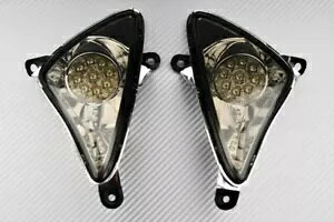 �u���b�N�X���[�N LED �t�����g�E�C���J�[ ���}�n TMAX 500 T-MAX 2001-2007 �̃y�A Pair of Black Smoke LED Front Turn Signals YAMAHA TMAX 500 T-MAX 2001-2007 �y���s�A���i�z
