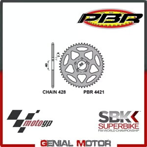 4421 60 L A XvPbg PBR 428 - BETAMOTOR REV gCA 2003 - 2005 p 60  4421 60 L Rear Sprocket PBR 428 - 60 Teeth for BETAMOTOR REV TRIAL 2003 - 2005