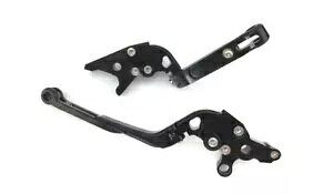 ubN ܂肽݃u[L o[ tg A }n Xmax 400 2013-2017- Black Folding Brake Levers Front Rear Yamaha Xmax 400 2013-2017-