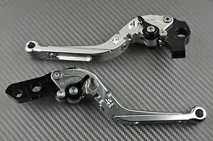 �܂肽���ݒ������o�[ �t���b�v�A�b�v �V���o�[ CNC �z���_ ST1300 1300 PAN ���[���b�p- Folding Adjustable Lever Flip Up Silver CNC HONDA ST1300 1300 PAN EUROPEAN- �y���s�A���i�z