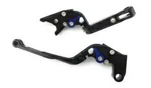 �u���b�N �u���[ �t�H�[���f�B���O ���o�[ APRILIA RS 660 RS660 RS-660 4KSA 2020-2022- Black Blue Folding Levers APRILIA RS 660 RS660 RS-660 4KSA 2020-2022- �y���s�A���i�z