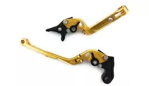 �S�[���h�܂肽���ݒ��߉\�ȃu���[�L���o�[�t�����g�ƃ��A�z���_�W���Y 250- Gold Folding Adjustable Brake Levers Front and Rear Honda Jazz 250- �y���s�A���i�z