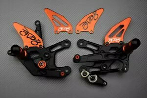 調整可能なオレンジ フットレスト システム ヤマハ MT07 MT 07 MT-07 トレーサー 2016-2019- Adjustable Orange Footrest System Yamaha MT07 MT 07 MT-07 Tracer 2016-2019-