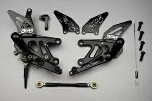 AVDB �����\�ȃu���b�N �t�b�g���X�g �V�X�e�� APRILIA RSV4 1000 RSV 4 KE 2015-2016- AVDB Adjustable Black Footrest System APRILIA RSV4 1000 RSV 4 KE 2015-2016- �y���s�A���i�z