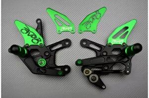 �����\�ȃO���[�� �t�b�g���X�g �V�X�e�� �X�Y�L �n���u�T 1300 GSX-R WVA1 1999-2007- Adjustable Green Footrest System SUZUKI HAYABUSA 1300 GSX-R WVA1 1999-2007- �y���s�A���i�z