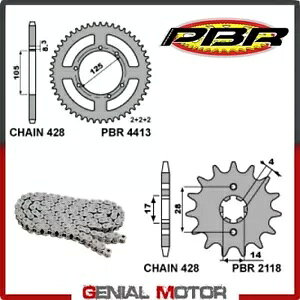 EK2293 チェーンとスプロケットキット 14 / 57 / 428 PBR DERBI DRD 2010 - 2011 EK2293 Chain and Sprockets Kit 14 / 57 / 428 PBR DERBI DRD 2010 - 2011