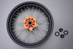 ����/�X�|�[�N �t�����g �z�C�[�� �X�[�p�[���g �I�����W KTM SX 125 2013-2014 3.5 ''x17 ''- Rim / spokes front wheel Supermoto Orange KTM SX 125 2013-2014 3.5''x17''- �y���s�A���i�z