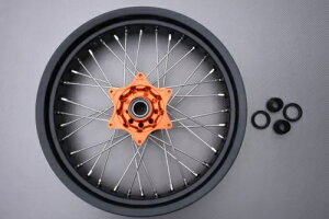 �I�����W �X�[�p�[���g �X�|�[�N ����/�t�����g �z�C�[�� HUSQVARNA FX 350 2023-2024 3,5 ''x17'' Orange Supermoto Spoked Rim / Front Wheel HUSQVARNA FX 350 2023-2024 3,5''x17'' �y���s�A���i�z