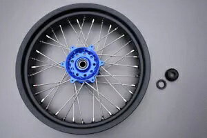�u���[ �X�[�p�[���g �X�|�[�N ���� �t�����g �z�C�[�� ���}�n WRF 250 WR250F 2006-2019 3,5 ''x17'' Blue Supermoto Spoked Rim Front Wheel YAMAHA WRF 250 WR250F 2006-2019 3,5''x17''