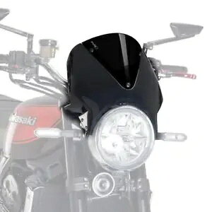 Puig Vision ubN tFAO ubN XN[ C GtB[h C^[Zv^[ 650 18 - 24 Puig Vision Black Fairing Black Screen Royal Enfield Interceptor 650 18 - 24