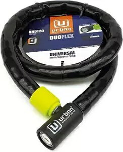 Urban Motorcycle Duoflex ֐ 1.2m I[goC P[u bN ZLeB x 9 Urban Motorcycle Duoflex Articulated 1.2m Motorcycle Cable Lock Security Level 9