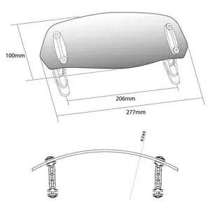 Puig CgX[N\ȃoCU[c[OhtBbgXN[fBtN^[tgKX Puig Light Smoke Adjustable Visor Touring Drill Fit Screen Deflector Windscreen