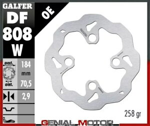 Galfer �t�����g �u���[�L �f�B�X�N WAVE FIXED 184x2,9mm SCORPA TWENTY 300 2015 Galfer Front Brake Disc WAVE FIXED 184x2,9mm SCORPA TWENTY 300 2015 �y���s�A���i�z