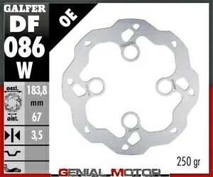 Galfer �t�����g �u���[�L �f�B�X�N WAVE FIXED 183.8x3mm MONTESA COTA 315 R 2001 Galfer Front Brake Disc WAVE FIXED 183.8x3mm MONTESA COTA 315 R 2001 �y���s�A���i�z