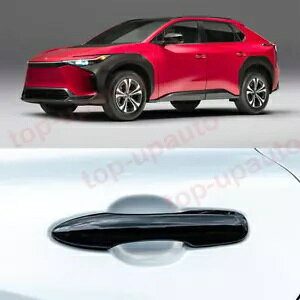 g^ bZ4X 2023 + ubN ABS OX}[ghAnhJo[g 4  For Toyota bZ4X 2023+ black ABS Exterior Side Smart Door Handle Cover Trim 4PCS