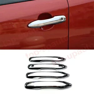 g^ bZ4X 2023+ N[ ABS OX}[ghAnhJo[g 4  For Toyota bZ4X 2023+ chrome ABS Exterior Side Smart Door Handle Cover Trim 4PCS